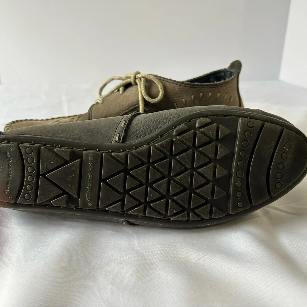 Hush puppies Vintage Leather Moccasins With Aztec Inspired Lining 8.5 - Picture 9 of 9